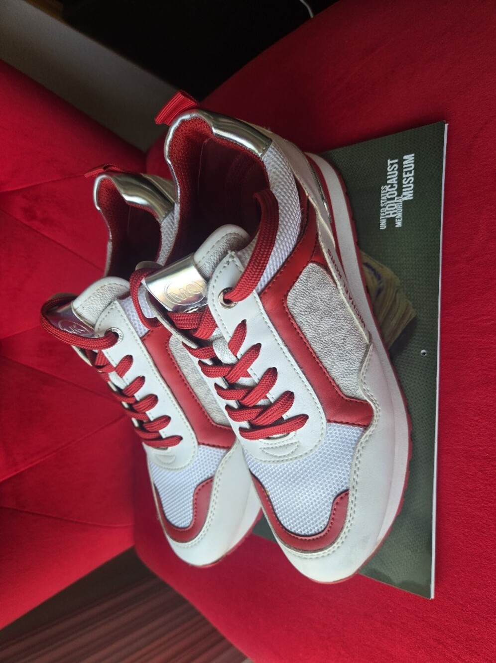 MICHAEL Michael Kors Red and White Women's Fashion Sneakers